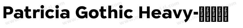 Patricia Gothic Heavy字体转换